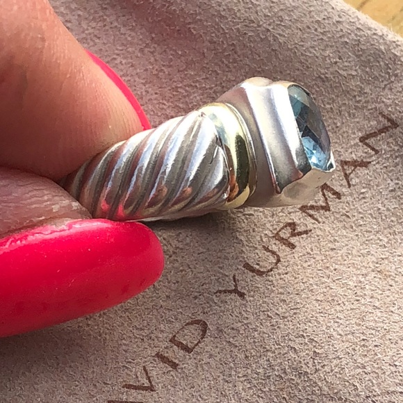 💙David Yurman Blue Topaz , 18k & SS💙! A beauty ! - Picture 6 of 8
